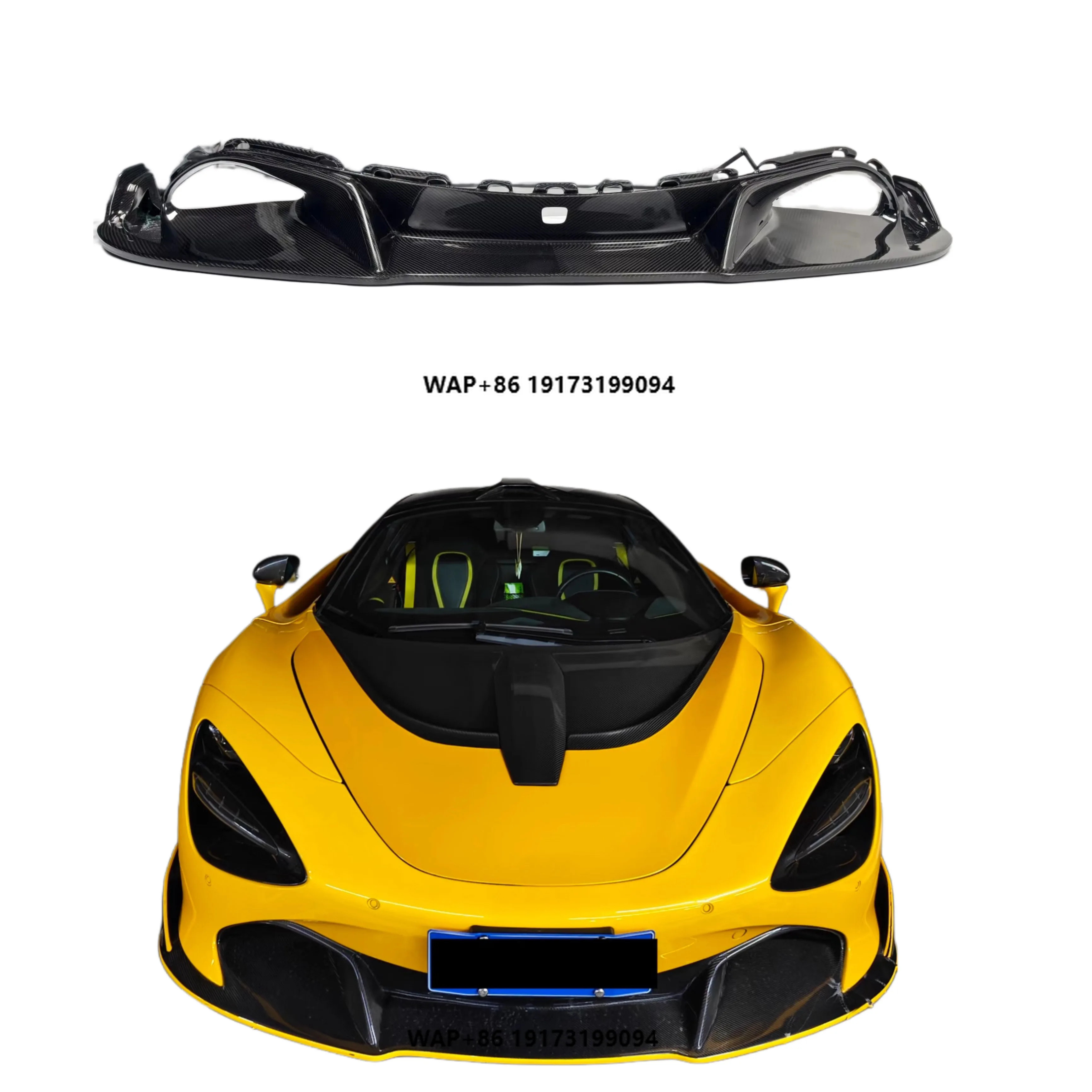 

For-McLaren 720S Vors Style Carbon Front Lip Body Kit 720s Bumper Lip