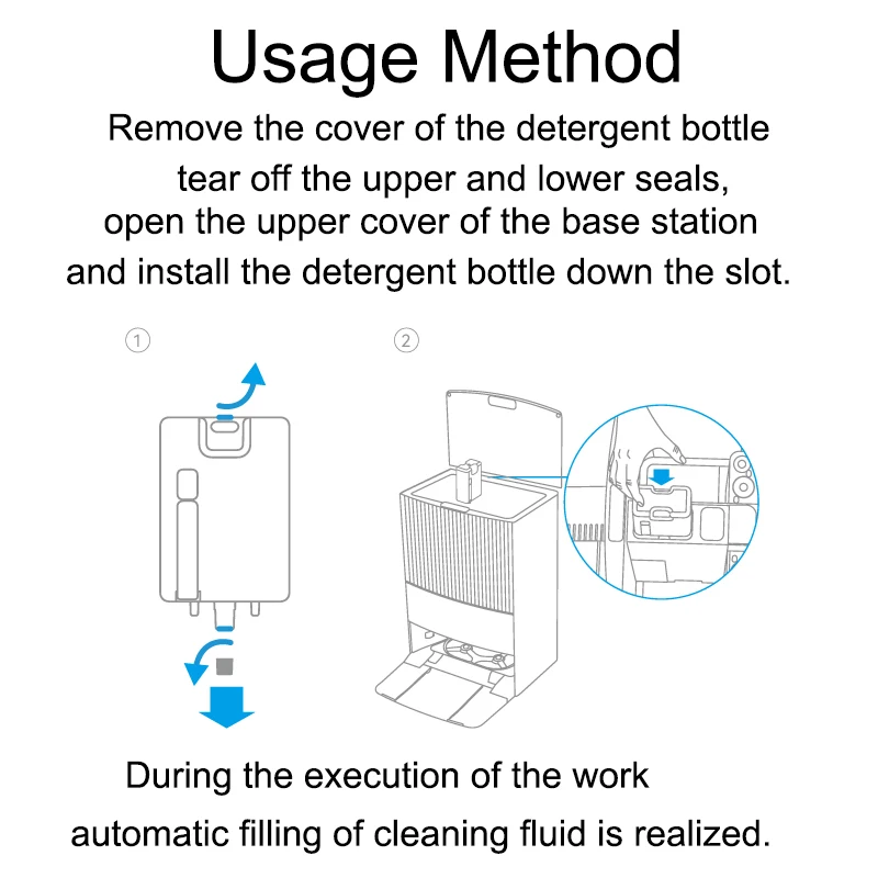 Original Special Floor Cleaner Replacement For Roidmi EVA Robot Vacuum Cleaner Parts Cleaning Fluid New Accessories 1000ML