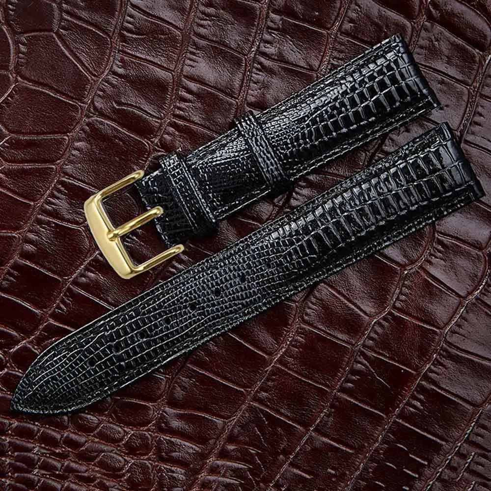 Fashion Lizard Texture Leather Watchband Pin Buckle Watch Strap for 2026 and Man 12mm 14mm 16mm 18mm 20mm 22mm 24mm image 5
