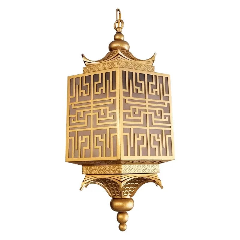 Church style hotel lobby chandelier