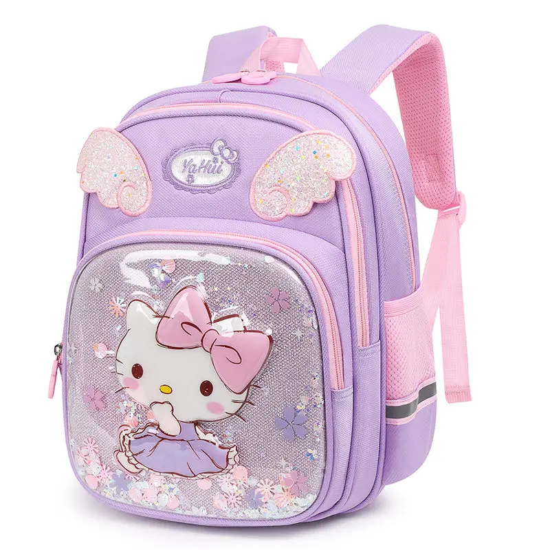 

Sanrio Hello Kitty Girl Student Bag Stuff Anime Figure Kawaii Child Student School Supplies Backpack Cute Cartoon Kindergarten