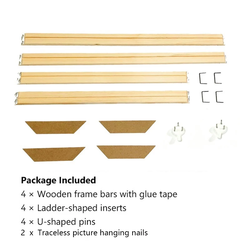 Custom Pet Photo Canvas Painting DIY Pine Wood Stretcher Bar Frame Kit Personalized Pet Picture Pet Portrait Memorial Gift