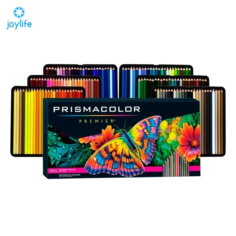 مجموعة أقلام الرصاص الملونة بريزماكولور بريميير، أقلام رصاص زيتية ناعمة احترافية في 12/24/36/48/72/150 لون حيوي، مقاومة للبهتان