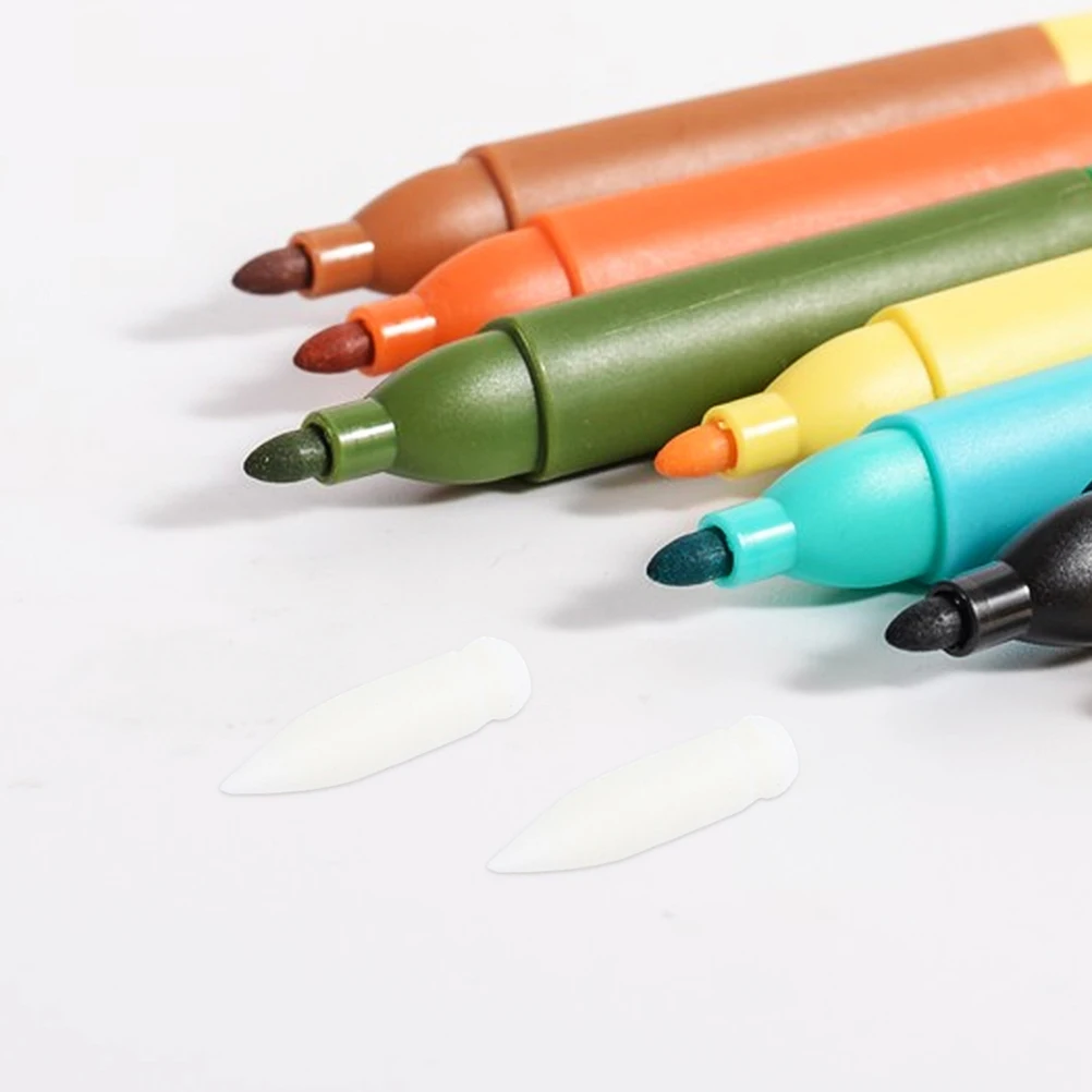100 Pcs Consumables Mark Pen Replacement Tip Paint Nylon Empty Refillable Markers