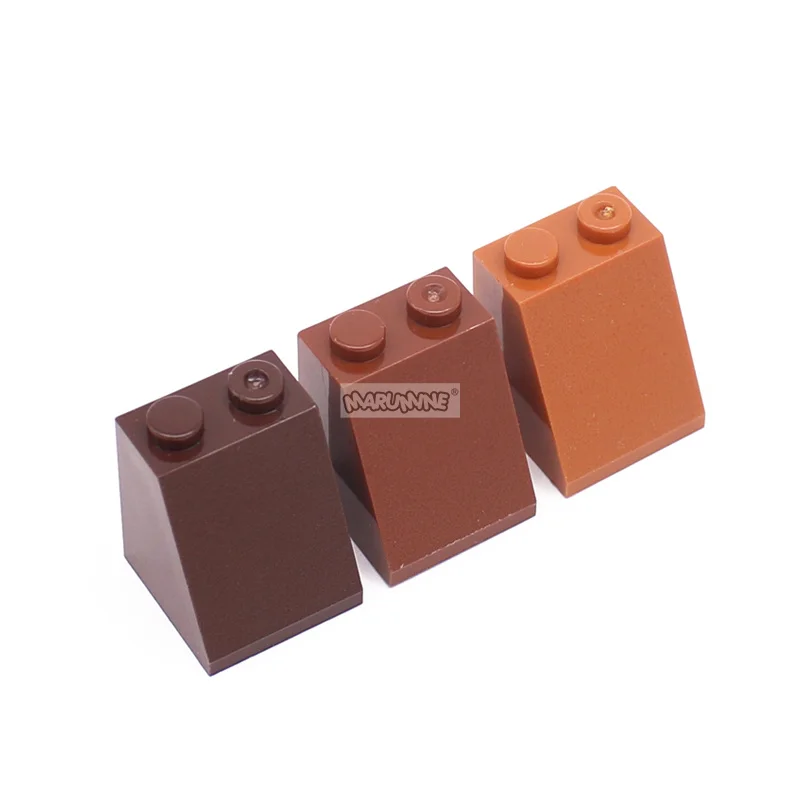 MARUMINE MOC 2x2x2 Beveled Brick Slope 65 Degrees 100PCS Roof Building Block Bulk Parts Compatible with 3678 Assembles Particles