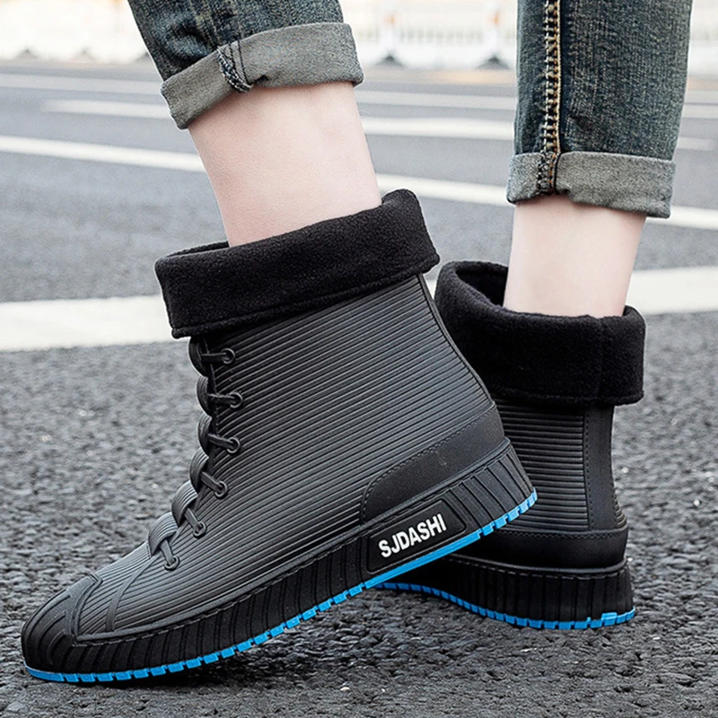 Couple Rain Boots 2023 Summer New Fashion All-match Rubber Boots Non-Slip Waterproof Work Boots Comfortable Fishing Shoes 40-44