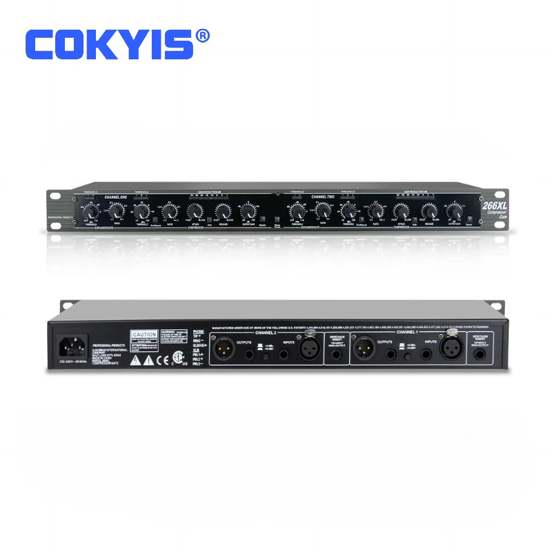 

266XL Professional High Precision Dual Channel Compression Limiter Karaoke Digital Audio Processor for Stage Sound Systems