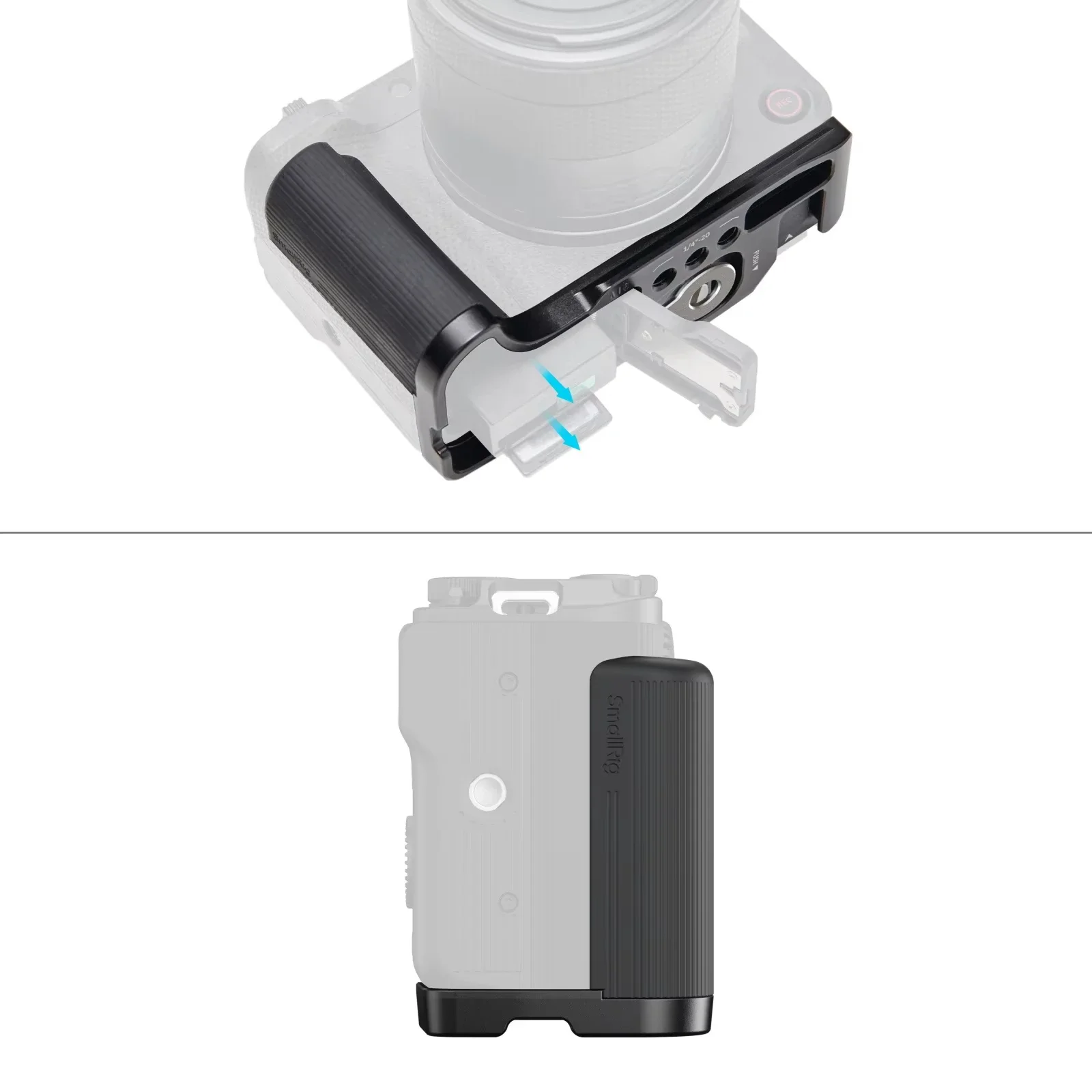 SmallRig L-Shaped Camera Cage Mount Plate For Canon EOS R50 V Quick Release Plate With Handle 1/4"-20 Threaded Holes L Plate