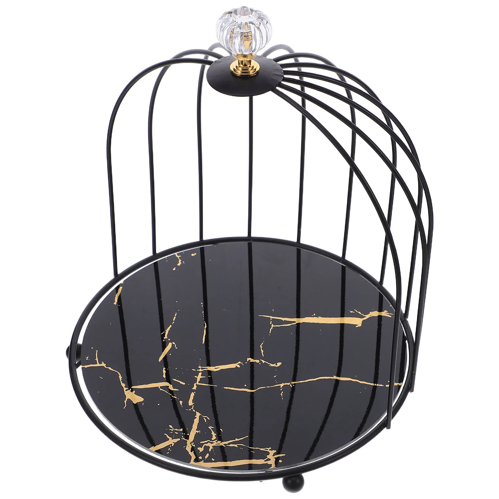 

1 Layer Cake Stand Bowl Elegant Birdcage Decor Metal Dessert Display Stand Cupcake Server For Wedding Party Farmhouse Fruit