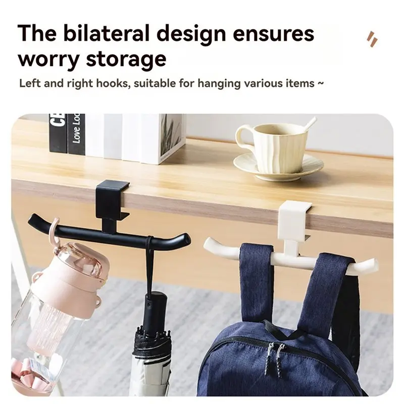 AT05-Adjustable Stand For Gaming Headset, Tableside Hook, Desktop Holder, Backpack Storage Hook-No Drilling Needed A