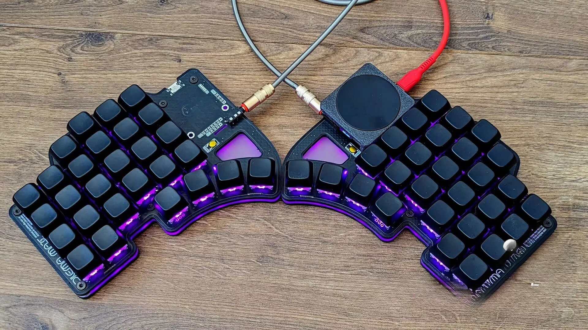 Dilemma Max Split Keyboard Kit Custom Wired RGB Welding/hot-swap Fdm PrintingKnob Touchpad Simulate Mouse Support Vial Mx Switch