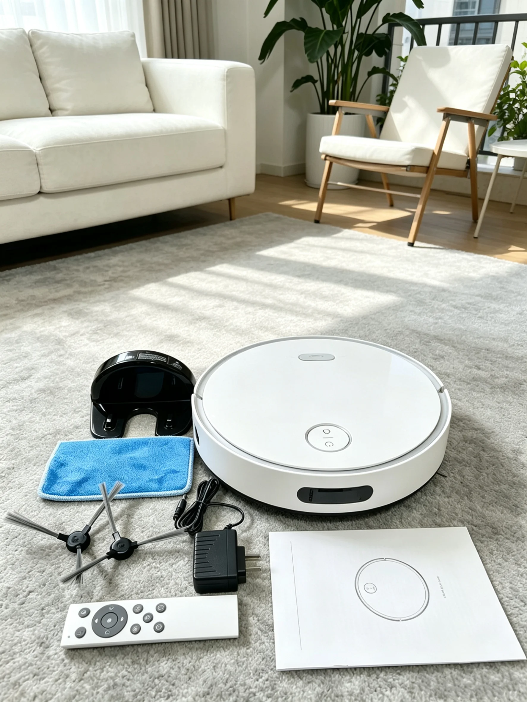  3-in-1 Robot Vacuum Cleaner Smart Sweeping Mopping Robot with Remote Control Self-Charging Dock for Household Floor Cleaning