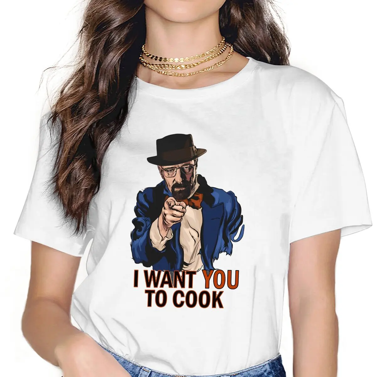 I Want You To Cook Movie Breaking Bad Women T Shirt Fibre Alternative O-Neck Polyester TShirt