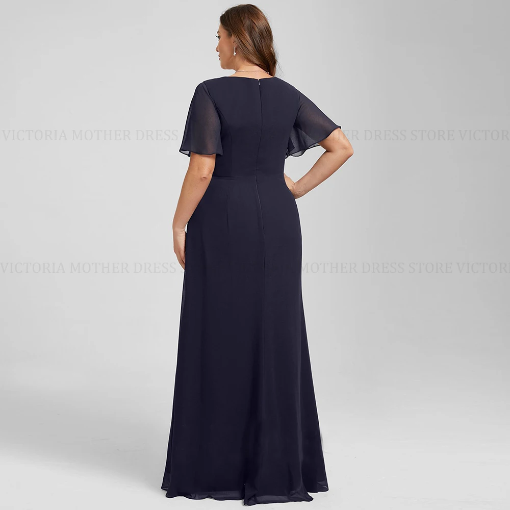 VICTORIA Customized Simple Plus Size Mother of the Bride Dresses 2025 A-line Wedding Guest Party Gowns Pleated Sequins Beading