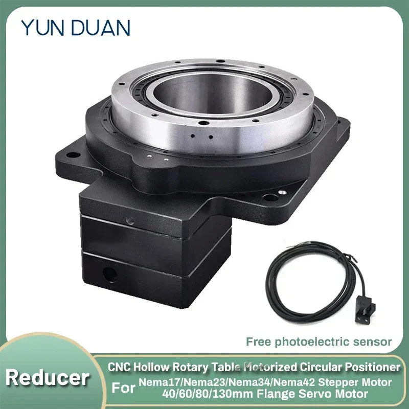 

CNC Hollow Rotary Table Circular Positioner Motor Electric Indexing Disc Angle Adjustment Table for Glue Dispensing Machines