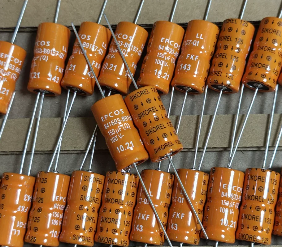 20pcs/lot Original EPCOS B41693 series 100v 150uF 14X30mm axial audio electrolytic capacitor free shipping