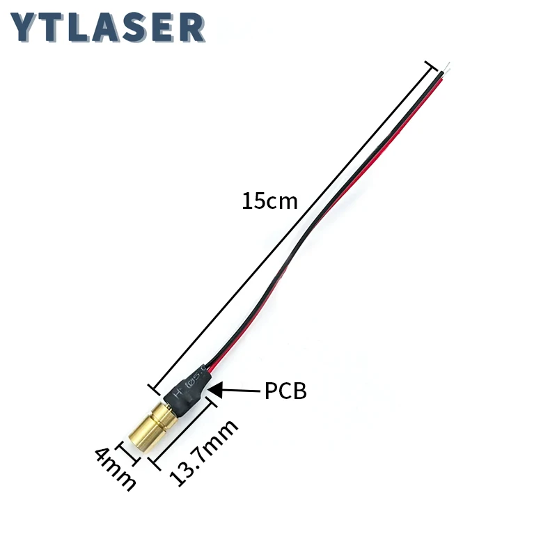 Mini Size 650nm 4×13.7mm 3V Brass Dot Red Light LD Module Laser Module Industrial Grade APC Driver Class I For Engraving DIY
