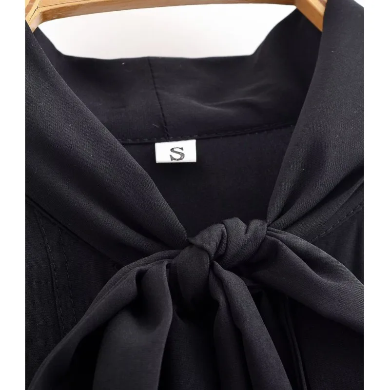 Frauen Bogen Dekoration Hemd Herbst Neue Lange Ärmeln Lose frauen Shirts Casual Chic Weibliche Kleidung Blusen