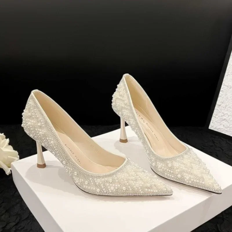 

Luxury Women Wedding Shoes Fashion Pointed Tip High Heels for Woman Elegant Pointed Tip Casual Shoe Designer Shoes Zapatos Mujer