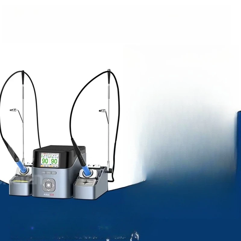 T420D Intelligent Double Welding Station with Handle Seat T245 T210 T115 Welding Handle Iron Tips for PCB BGA Repair