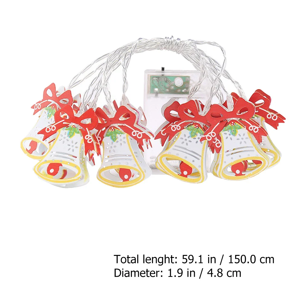 أضواء سلسلة الجرس مادة الحديد قسط شجرة عيد الميلاد الديكور داخلي في الهواء الطلق مهرجان سلسلة مصابيح زخرفة #5