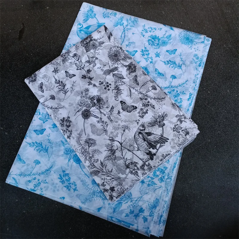 

20 Sheets 14*20in Flower Bird Butterfly Printed Wrapping Paper DIY Craft Flowers Gift Packing Wedding Party Home Decor Supplies