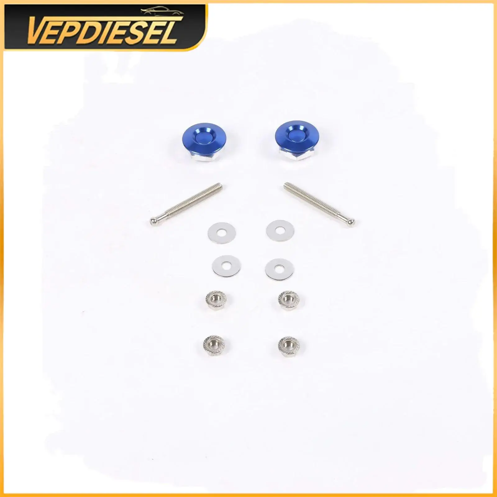 000000 Universal Push Button Quick Release Hood Pins Bonnet Latch Clip FOR Racing Cars 2pcs Blue High Strength