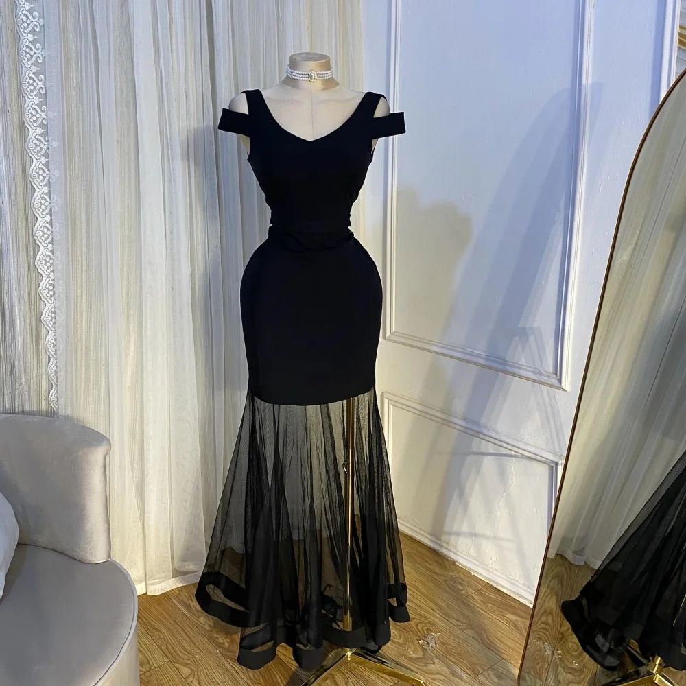 Personalizado jérsei plissado sereia midi vestidos sob medida ocasião mulher elegante baile de formatura simples casamento convidado