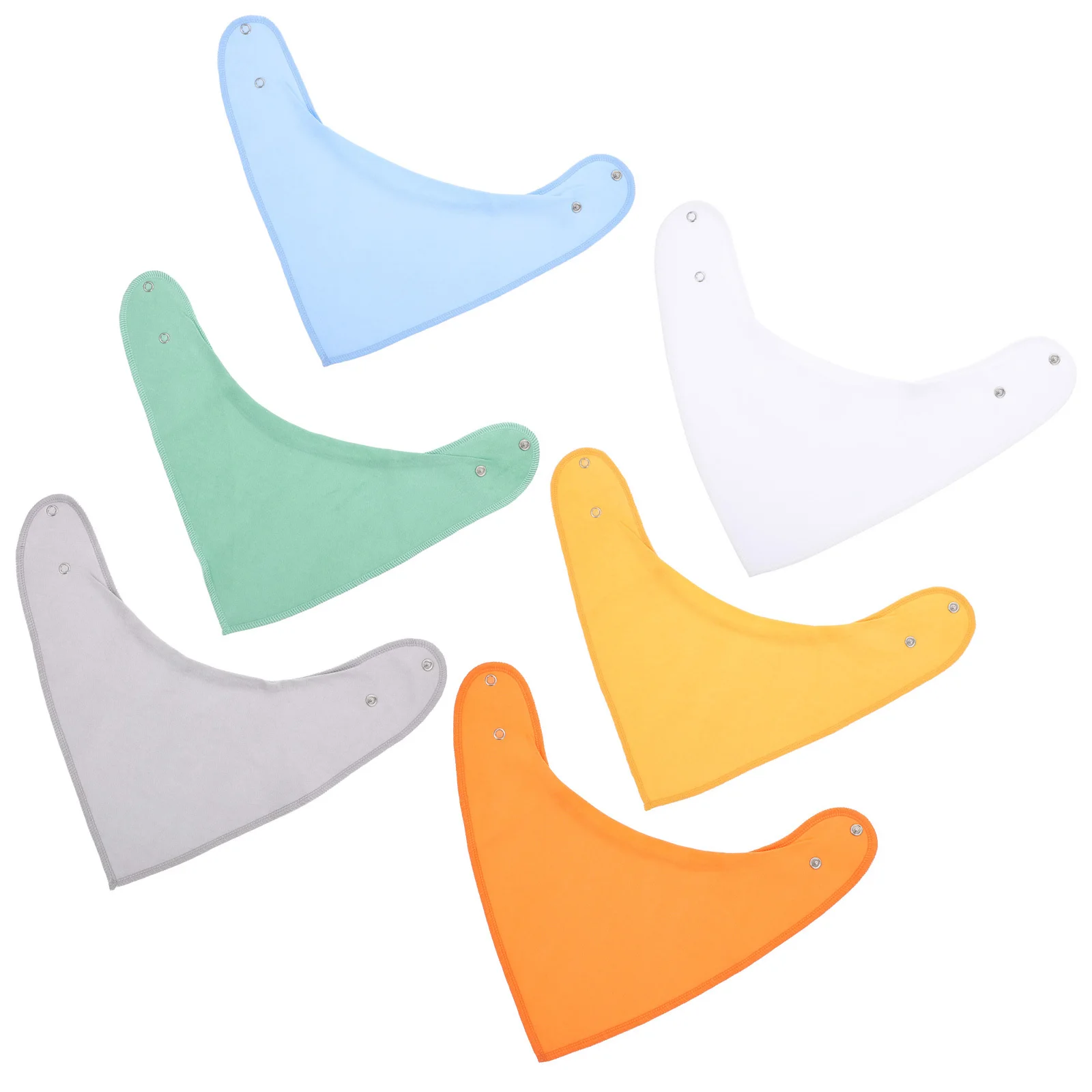 

6Pcs Baby Bandana Bibs Adjustable Snaps Fits 0-36 Months Absorbent Drool Bibs Newborn Saliva Towel Baby Shower Gift