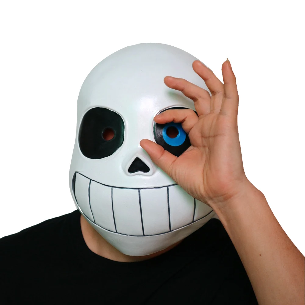 Cartoon Boys Undertale Sans Cosplay Latex Mask Disguise Halloween Skull Cos Headgear Boy Girl Carnival Role Play Props