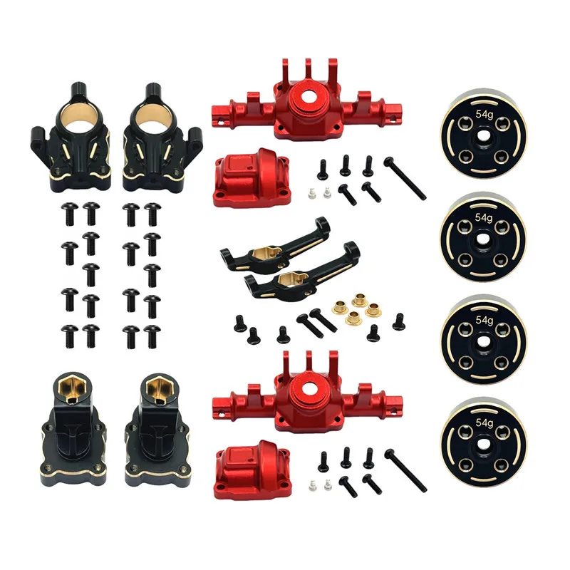 Bridge Housing Counterweight Front and Rear Cups C Assembly for Hyper GO MJX 1/18 H18P RC Car Metal Upgrade OP Accessories Parts