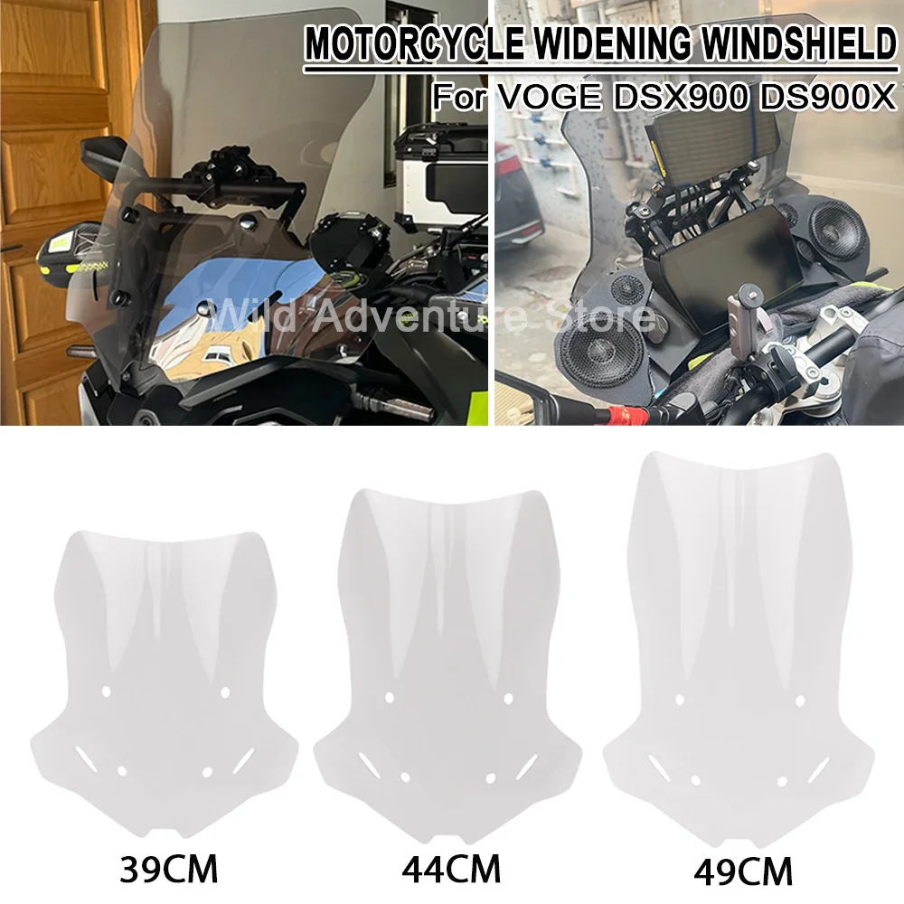 Motorcycle Heightening And Widening Windshield For LONCIN For VOGE DS900X DSX900 Wind Shield Screen Protector