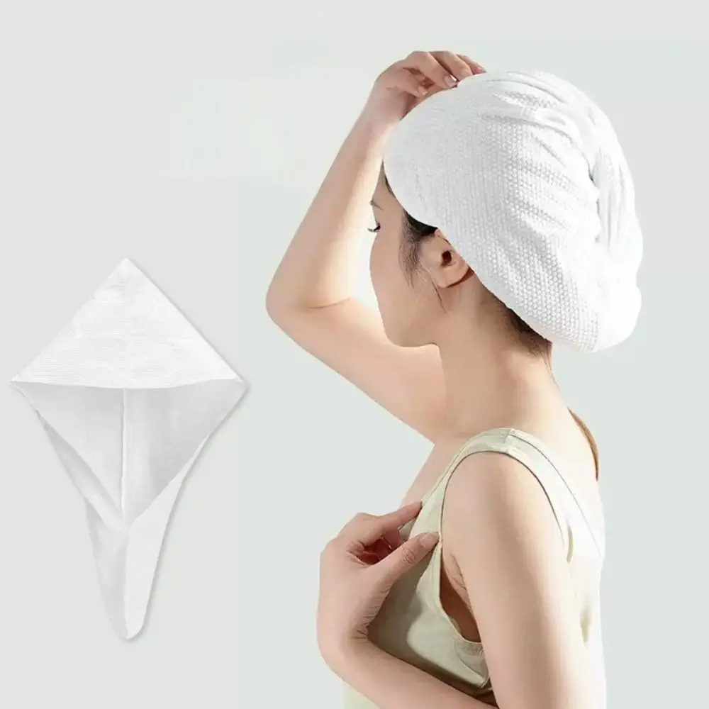 Portable Disposable Dry Hair Cap Quick Drying Ultra-absorbent Shower Cap Soft Hotel Bathroom Supplies Dry Hair Towel