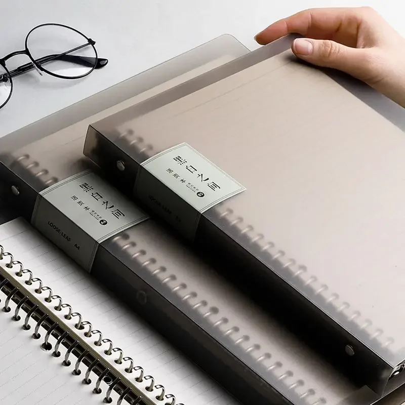 2pcs/set A4/B5/A5 Loose Leaf Refill Binder Notebook Blank/Line/Grid Replacable Metal Ring Office&School Supplies Stationery