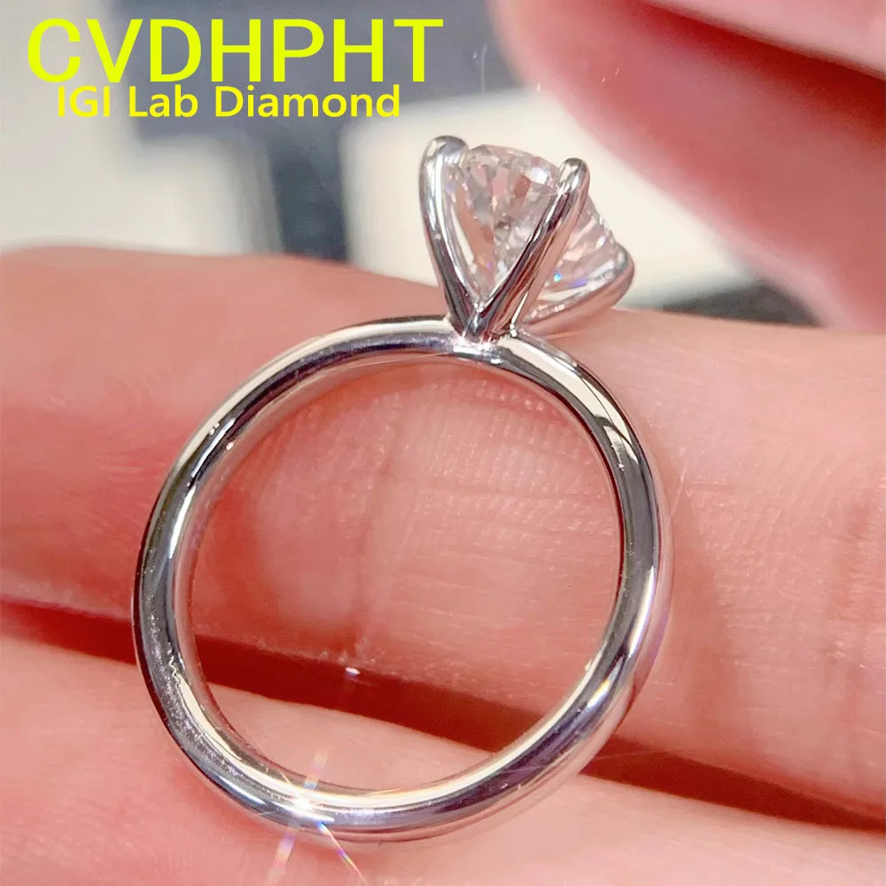 

Кольцо с бриллиантом для выращивания лаборатории IGI, 5 карат, овальное кольцо из белого золота 14 карат, кольцо с бриллиантом, обручальное и обручальное кольцо ﻿