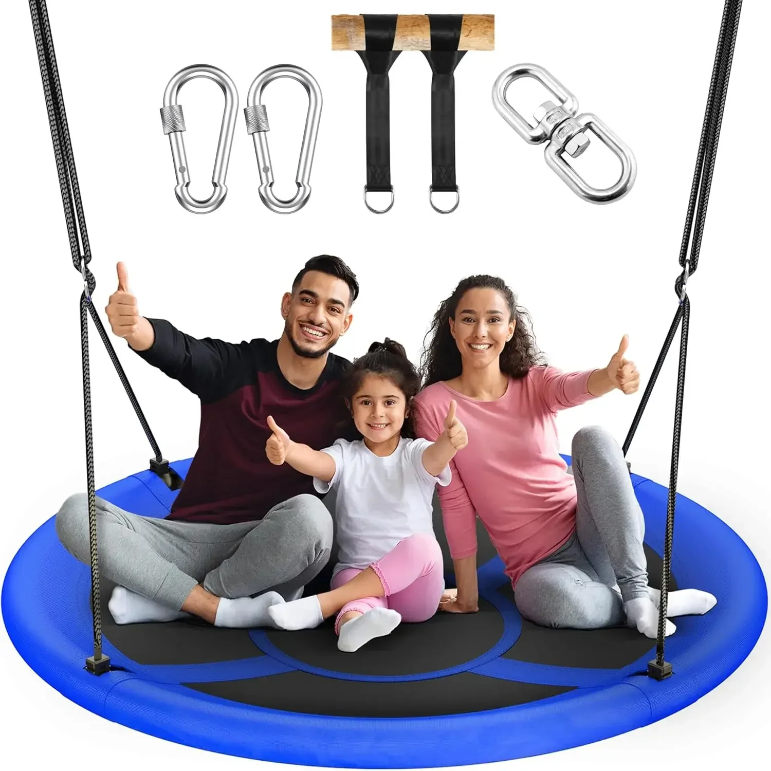 

L Saucer Tree Swing For Kids Adult 700lbs Weight Capacity Waterproof Flying Saucer Swing With Adjustable Hanging Straps Swing S