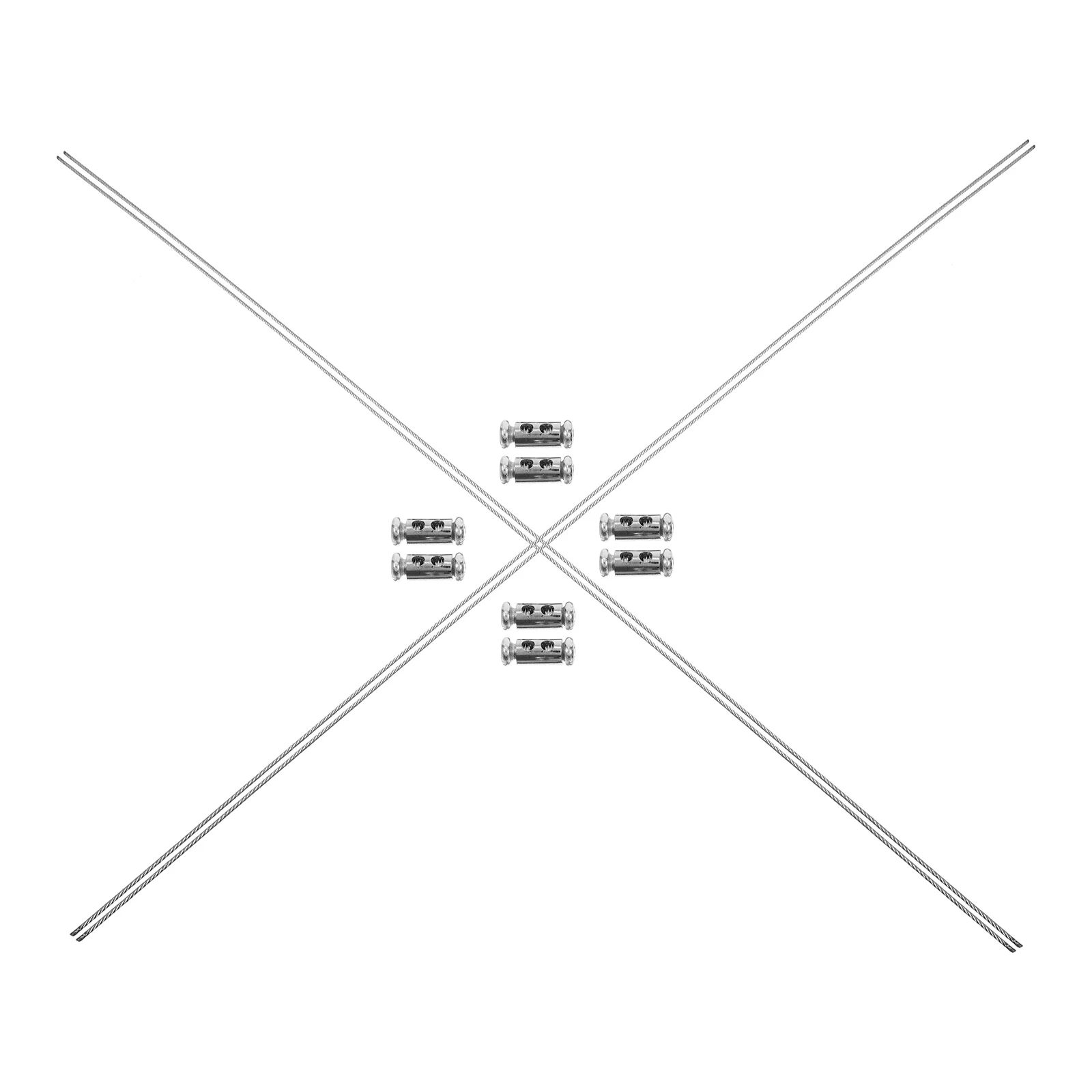 

1 Set Luggage Hanging Wire Adjustable Cable System Strong Durable Flexible Height Safe Reliable Galvanised Steel Wire