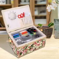 Large sewing basket, sewing storage box with accessories, sewing supplies and DIY hand tool storage for sewing craft lovers