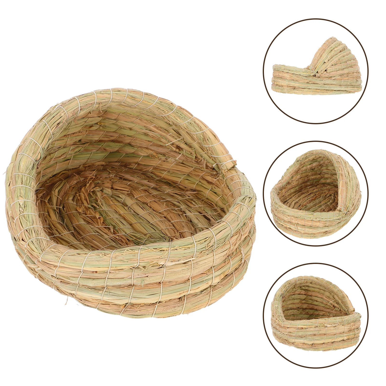 

Woven Straw Chicken Nesting Bed Portable Easy Clean Natural Rustic Farm Coop Shelter for Birds Rabbits Guinea Pigs Breeding