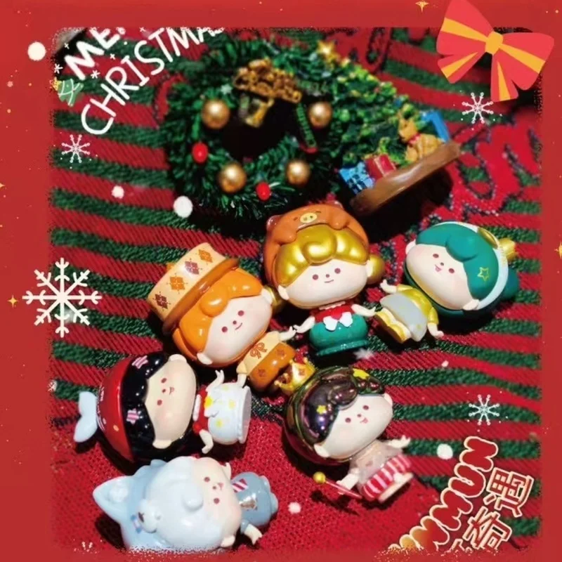 New reservation Munmun Christmas Adventure Cute Grain Blind Box Cartoon Christmas Gift Trendy Play Ornament End Box