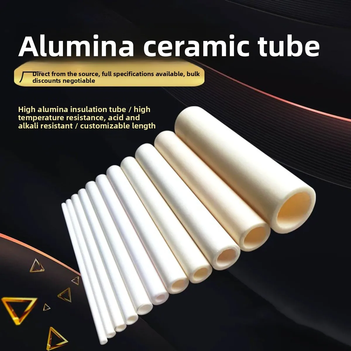 Single Hole Insulating Hollow Corundum Thermocouple Protection Pipe 99 Alumina High Temperature Ceramic Tube,