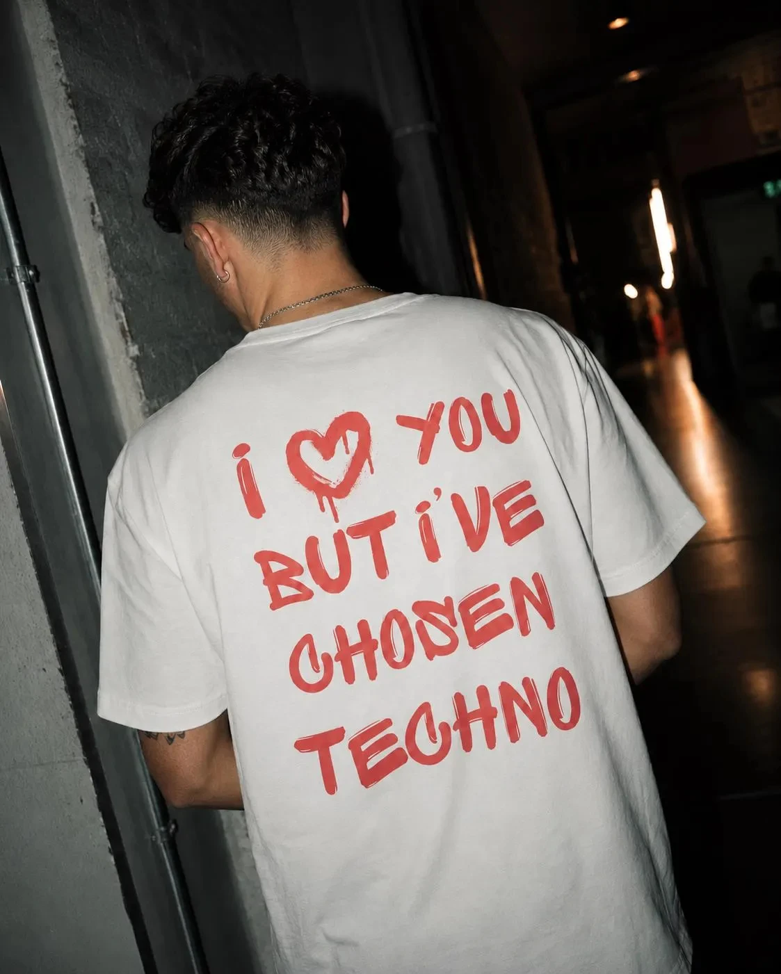 Techno T-shirt for Festivals & Raves | Unisex Techno Lover Shirt with Back Print | Organic Cotton Streetwear | Also in Oversized