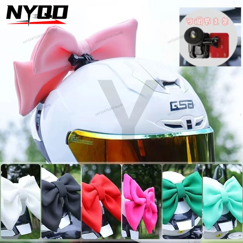 

Милый шлем с бантом, украшение для мотоциклетного шлема, полиэстер, хлопок, бант, универсальный электрический велосипед, декор для автомобиля, подарок для девочек