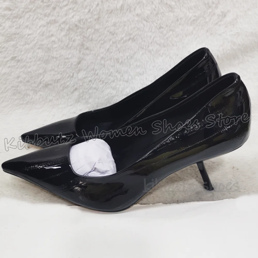 

Strange Heels Pumps Leather Slip-On Solid Color Pointy Fashion Novelty Sexy Elegant Women Shoes Satin Party Wedding Dress Newest
