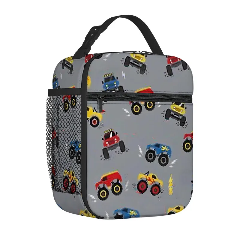 Cartoon Car Handheld Insulation Lunch Bag for Boy/Girls Best Gifts 3D Cartoon Portable Lunch Box Bag Picnic Bag