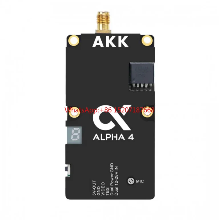 AKK Alpha 4 4W VTX - 5.8GHz 80CH 1w/2w/3w/4w Power Switchable Support Smart Audio FPV Video Transmitter