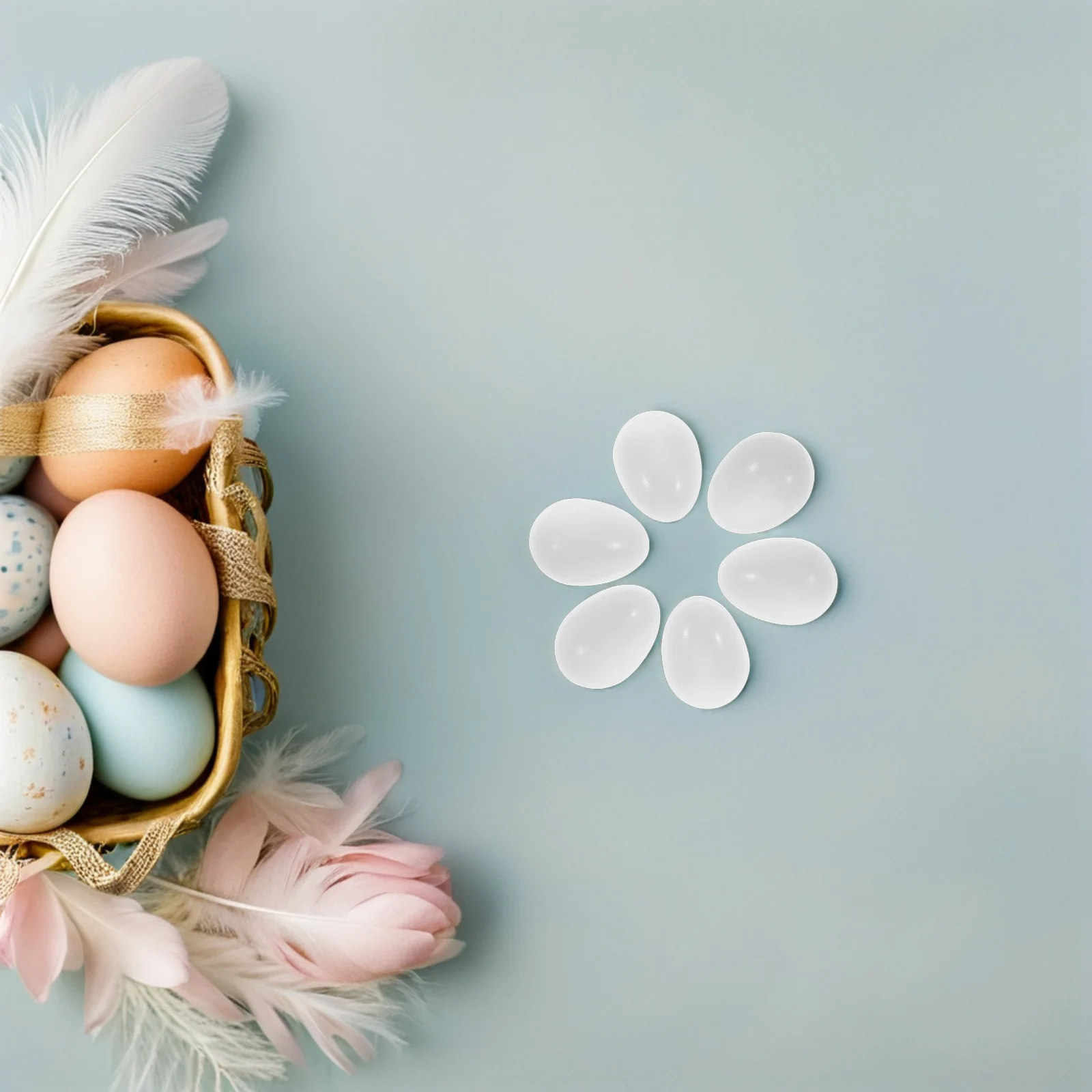 

25pcs Parrot Fake Eggs White Mini Plastic Artificial Bird Eggs Realistic Hatching Props For Nest Decoration Breeding Supplies