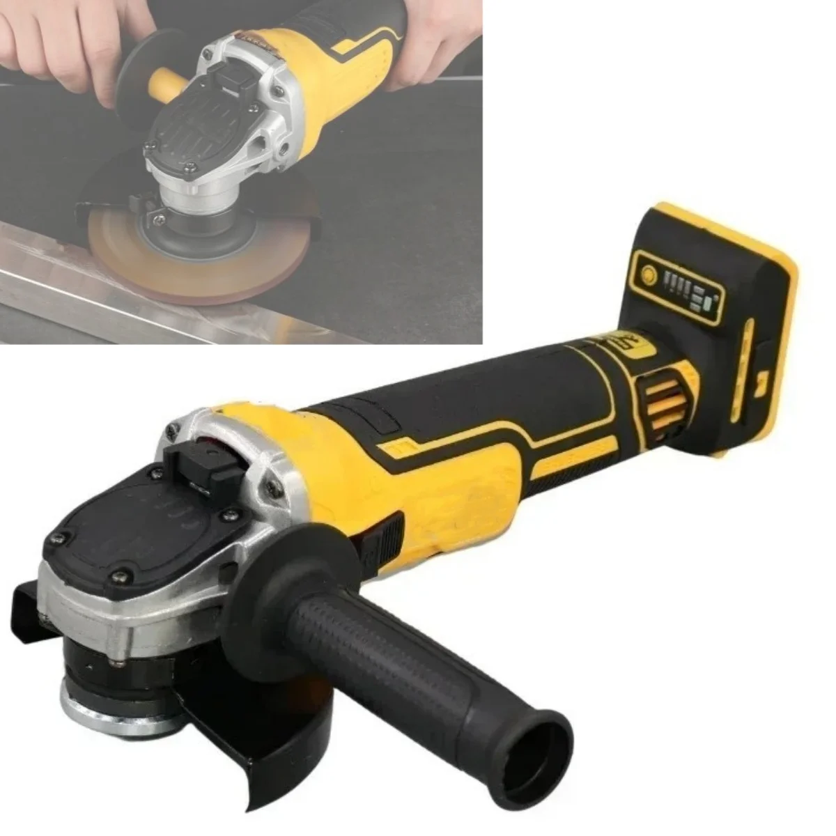 Gerinda Sudut Tanpa Kabel Brushless 100mm Mesin Pemotong Kayu Listrik Nirkabel Alat Listrik untuk Baterai Dewalt 20V