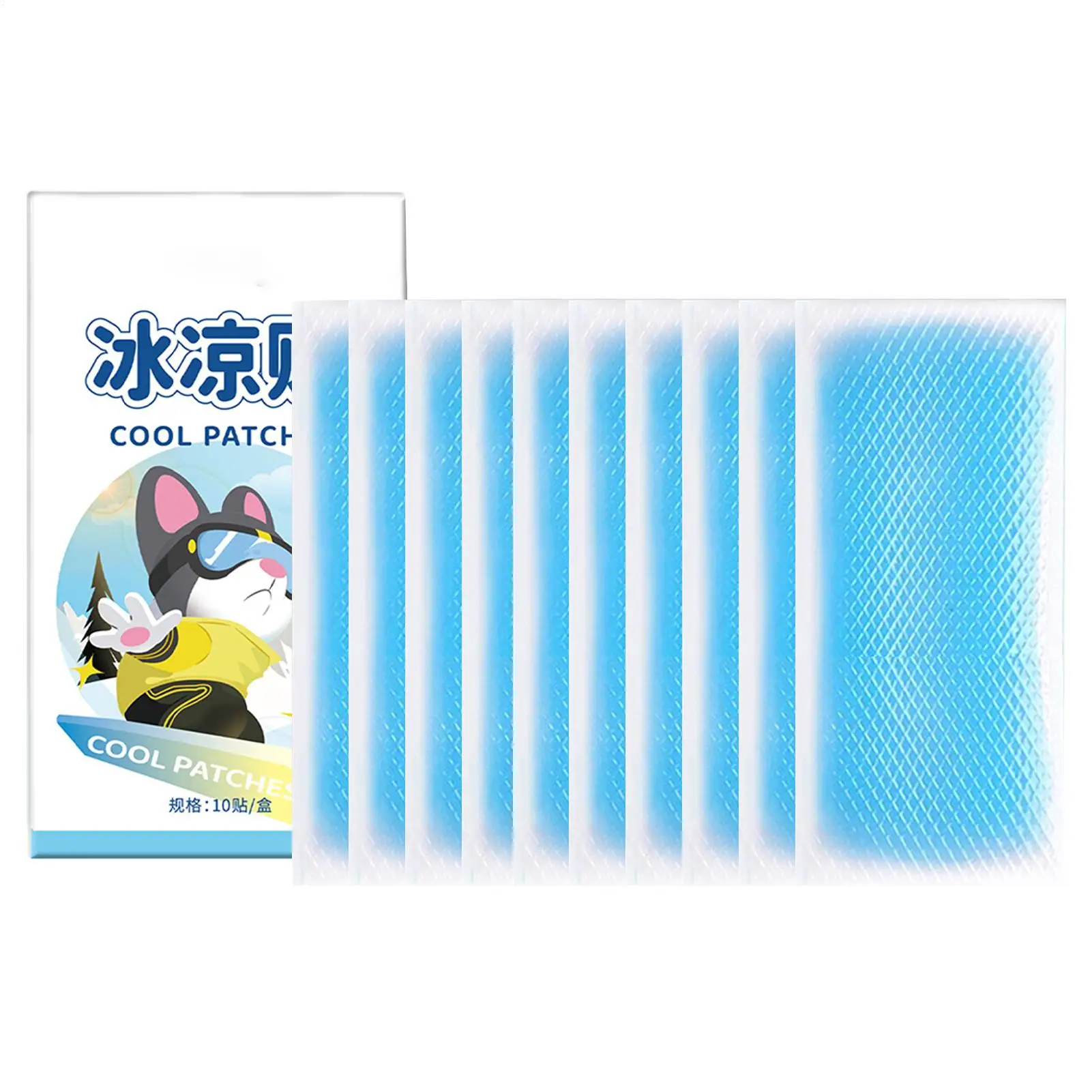 10pcs Fever Cooling Patch Forehead Cooling Patch Instant Cool Pack Compact Sports Cooling Patch Cooling Gadgets for Kids