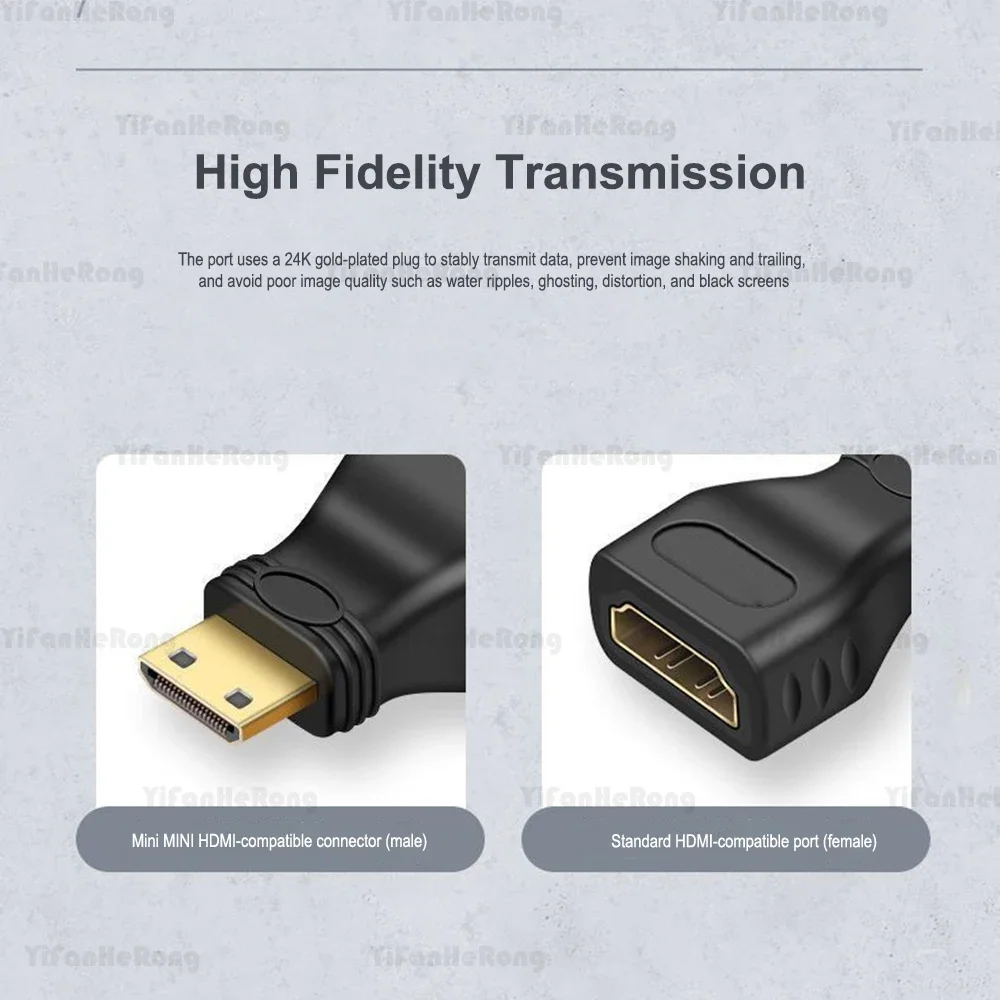محول أنثى صغير متوافق مع HDMI ذكر إلى HDMI 1080P محول تمديد أنثى إلى ذكر للكمبيوتر الصغير HDTV HD كاميرا